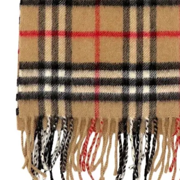 Burberrys of London Vintage Nova Check Archive Beige Cashmere Wool Scarf - Picture 2 of 7